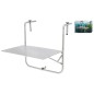 ProGarden Mesa de balcón gris mate ProGarden Mesa de balcón gris mate
