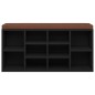 vidaXL Banco zapatero de madera contrachapada negro 103x30x48 cm vidaXL Banco zapatero de madera contrachapada negro 103x30x48 cm