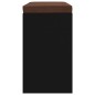 vidaXL Banco zapatero de madera contrachapada negro 103x30x48 cm vidaXL Banco zapatero de madera contrachapada negro 103x30x48 cm