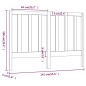 vidaXL Cabecero de cama madera maciza de pino blanco 141x4x100 cm