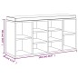 vidaXL Banco zapatero de madera contrachapada negro 103x30x48 cm vidaXL Banco zapatero de madera contrachapada negro 103x30x48 cm