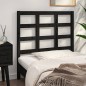 vidaXL Cabecero de cama madera maciza de pino negro 105,5x4x100 cm vidaXL Cabecero de cama madera maciza de pino negro 105,5x4x100 cm