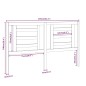 vidaXL Cabecero de cama madera maciza de pino 156x4x100 cm vidaXL Cabecero de cama madera maciza de pino 156x4x100 cm