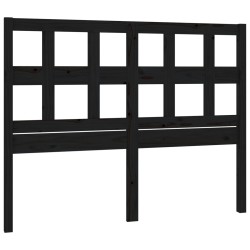 vidaXL Cabecero de cama madera maciza de pino negro 155,5x4x100 cm