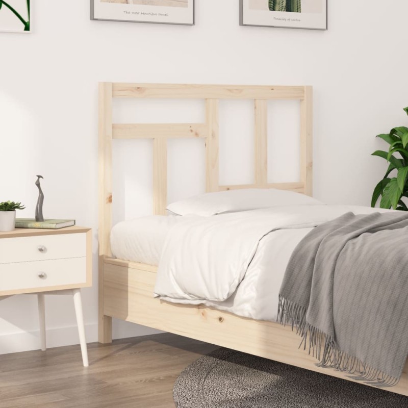 vidaXL Cabecero de cama madera maciza de pino 105,5x4x100 cm vidaXL Cabecero de cama madera maciza de pino 105,5x4x100 cm