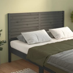 vidaXL Cabecero de cama madera maciza de pino gris 206x4x100 cm