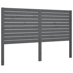 vidaXL Cabecero de cama madera maciza de pino gris 206x4x100 cm