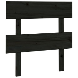 vidaXL Cabecero de cama madera maciza de pino negro 78,5x3x81 cm