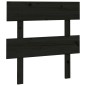 vidaXL Cabecero de cama madera maciza de pino negro 78,5x3x81 cm vidaXL Cabecero de cama madera maciza de pino negro 78,5x3x81 cm