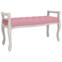 vidaXL Banco de terciopelo rosa 110x45x60 cm