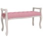 vidaXL Banco de terciopelo rosa 110x45x60 cm