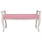 vidaXL Banco de terciopelo rosa 110x45x60 cm