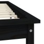 vidaXL Estructura de cama de madera maciza pino negra 150x200 cm vidaXL Estructura de cama de madera maciza pino negra 150x200 cm