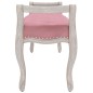 vidaXL Banco de terciopelo rosa 110x45x60 cm