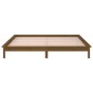vidaXL Estructura de cama con LED madera maciza marrón miel 140x190 cm vidaXL Estructura de cama con LED madera maciza marrón miel 140x190 cm