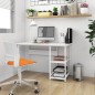vidaXL Escritorio para ordenador de MDF y metal blanco 105x55x72 cm vidaXL Escritorio para ordenador de MDF y metal blanco 105x55x72 cm