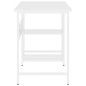 vidaXL Escritorio para ordenador de MDF y metal blanco 105x55x72 cm vidaXL Escritorio para ordenador de MDF y metal blanco 105x55x72 cm