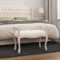 vidaXL Banco beige lino 80x45x60 cm vidaXL Banco beige lino 80x45x60 cm