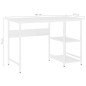 vidaXL Escritorio para ordenador de MDF y metal blanco 105x55x72 cm vidaXL Escritorio para ordenador de MDF y metal blanco 105x55x72 cm