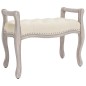 vidaXL Banco beige lino 80x45x60 cm vidaXL Banco beige lino 80x45x60 cm