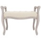 vidaXL Banco beige lino 80x45x60 cm vidaXL Banco beige lino 80x45x60 cm