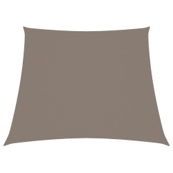 vidaXL Toldo de vela trapezoidal de tela oxford gris taupe 2/4x3 m