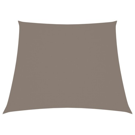 vidaXL Toldo de vela trapezoidal de tela oxford gris taupe 2/4x3 m