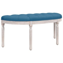 vidaXL Banco de terciopelo azul 110,5x45x49 cm