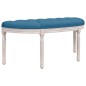 vidaXL Banco de terciopelo azul 110,5x45x49 cm vidaXL Banco de terciopelo azul 110,5x45x49 cm