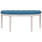 vidaXL Banco de terciopelo azul 110,5x45x49 cm vidaXL Banco de terciopelo azul 110,5x45x49 cm