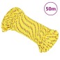 vidaXL Cuerda de barco polipropileno amarillo 3 mm 50 m vidaXL Cuerda de barco polipropileno amarillo 3 mm 50 m