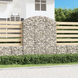 vidaXL Cesta gaviones forma arco hierro galvanizado 150x30x180/200 cm