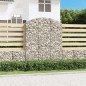 vidaXL Cesta gaviones forma arco hierro galvanizado 150x30x180/200 cm