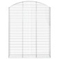 vidaXL Cesta gaviones forma arco hierro galvanizado 150x30x180/200 cm