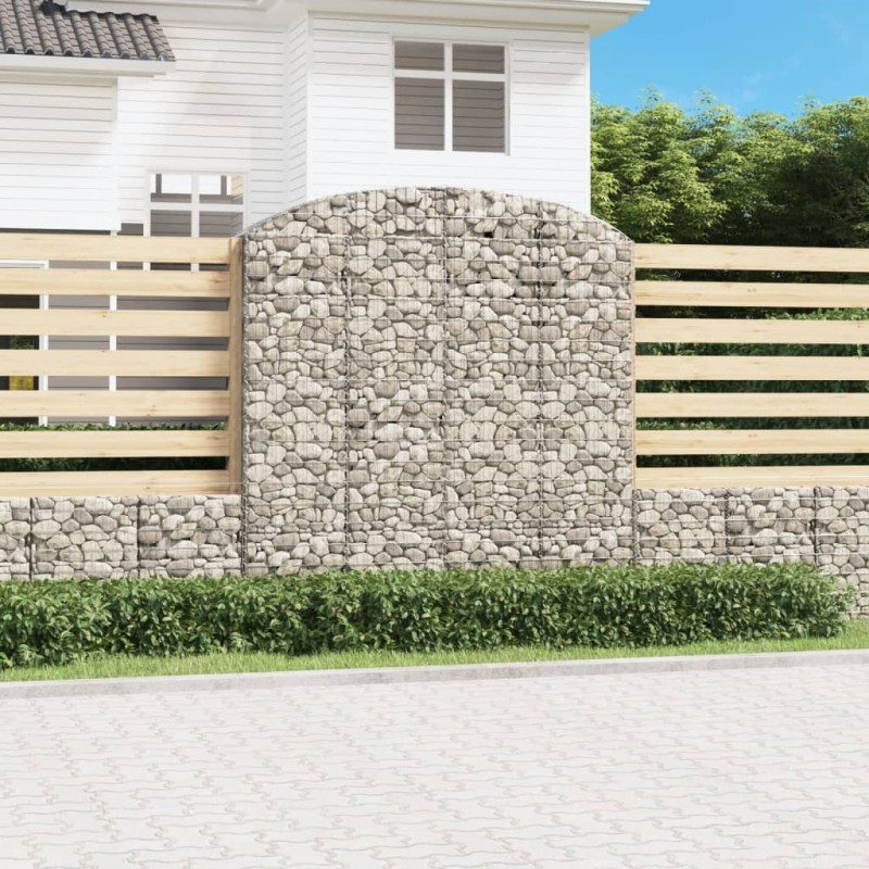 vidaXL Cesta gaviones forma arco hierro galvanizado 200x50x200/220 cm vidaXL Cesta gaviones forma arco hierro galvanizado 200x50x200/220 cm
