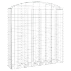 vidaXL Cesta gaviones forma arco hierro galvanizado 200x50x200/220 cm