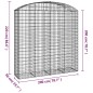 vidaXL Cesta gaviones forma arco hierro galvanizado 200x50x200/220 cm vidaXL Cesta gaviones forma arco hierro galvanizado 200x50x200/220 cm