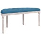 vidaXL Banco de terciopelo azul 110,5x45x49 cm vidaXL Banco de terciopelo azul 110,5x45x49 cm
