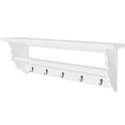 vidaXL Perchero estilo barroco MDF blanco