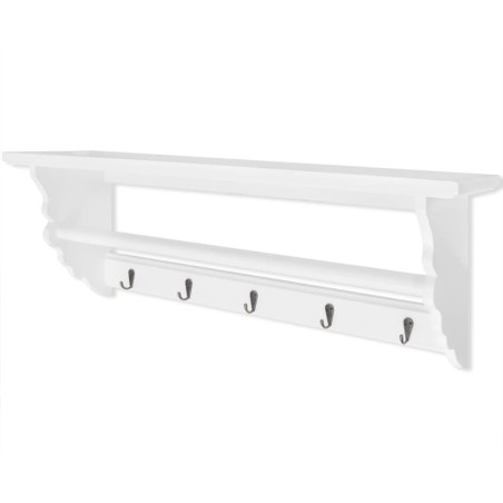 vidaXL Perchero estilo barroco MDF blanco