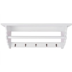 vidaXL Perchero estilo barroco MDF blanco