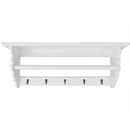 vidaXL Perchero estilo barroco MDF blanco