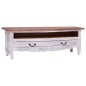 vidaXL Mueble para TV de madera maciza reciclada blanco 120x30x40 cm vidaXL Mueble para TV de madera maciza reciclada blanco 120x30x40 cm
