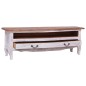 vidaXL Mueble para TV de madera maciza reciclada blanco 120x30x40 cm vidaXL Mueble para TV de madera maciza reciclada blanco 120x30x40 cm