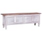 vidaXL Mueble para TV de madera maciza reciclada blanco 120x30x40 cm vidaXL Mueble para TV de madera maciza reciclada blanco 120x30x40 cm