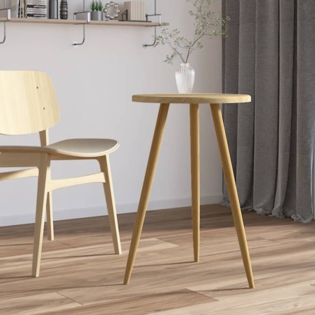 vidaXL Mesa de bistró MDF y hierro marrón claro Ø50x76 cm