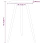 vidaXL Mesa de bistró MDF y hierro marrón claro Ø50x76 cm vidaXL Mesa de bistró MDF y hierro marrón claro Ø50x76 cm