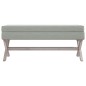 vidaXL Taburete con almacenaje terciopelo gris claro 110x45x49 cm vidaXL Taburete con almacenaje terciopelo gris claro 110x45x49 cm