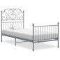 vidaXL Estructura de cama de metal gris 90x200 cm