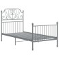 vidaXL Estructura de cama de metal gris 90x200 cm